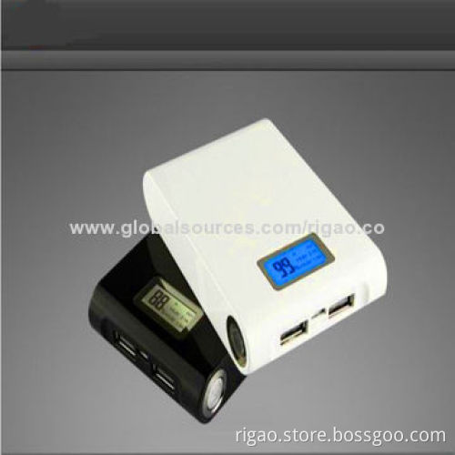 High capacity 10,400mAh power bank with LED light